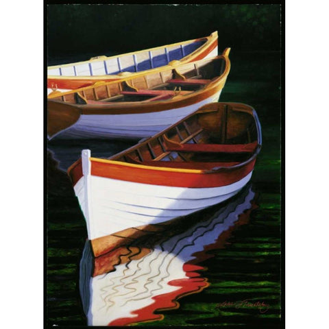 Reflection White Modern Wood Framed Art Print by Tornatzky, Luke J.