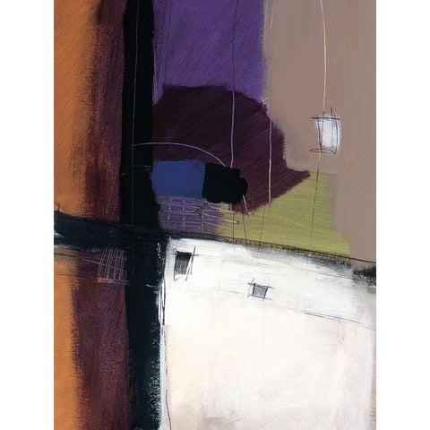 Linear Motion IV White Modern Wood Framed Art Print by Thorngren, Mary Beth