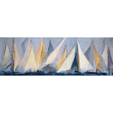 First Sail I White Modern Wood Framed Art Print by Torres, Maria Antonia