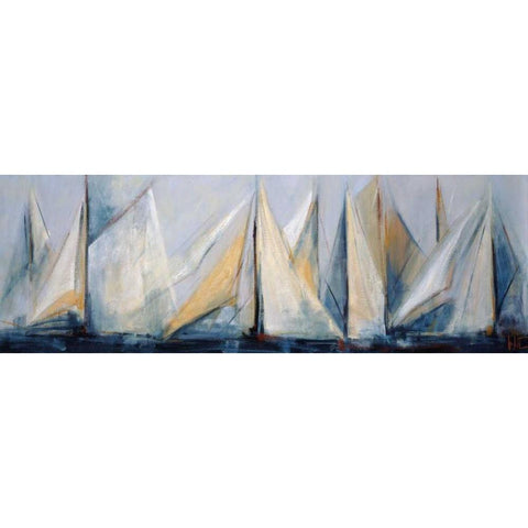 First Sail II Gold Ornate Wood Framed Art Print with Double Matting by Torres, Maria Antonia