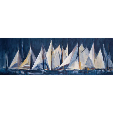 Set Sail White Modern Wood Framed Art Print by Torres, Maria Antonia