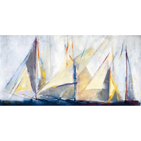 Light Breeze Gold Ornate Wood Framed Art Print with Double Matting by Torres, Maria Antonia