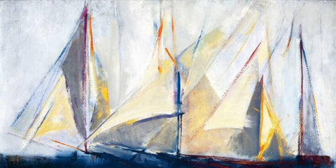 Light Breeze White Modern Wood Framed Art Print with Double Matting by Torres, Maria Antonia