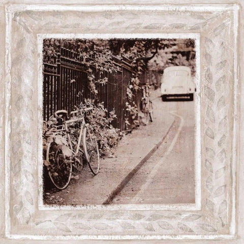 Bicycle White Modern Wood Framed Art Print by Tarras, Teo