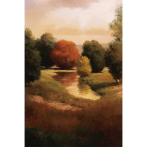 Summers Passage II Gold Ornate Wood Framed Art Print with Double Matting by Udell