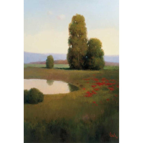 Lakeside Black Modern Wood Framed Art Print by Udell