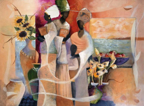 Euphony Black Ornate Wood Framed Art Print with Double Matting by White, Lee