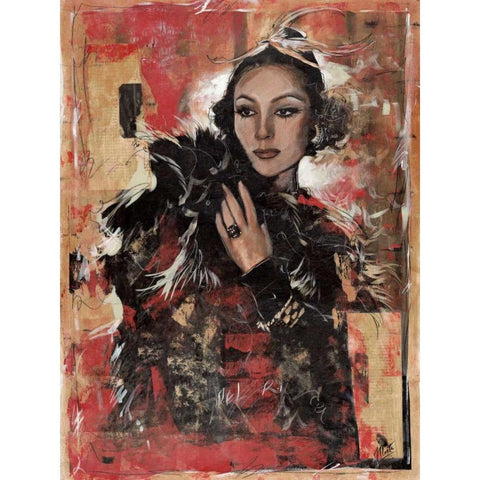 Vintage Goddess I Black Modern Wood Framed Art Print by Wiley, Marta G.