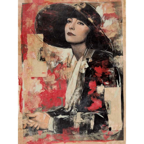 Vintage Goddess II Black Modern Wood Framed Art Print by Wiley, Marta G.