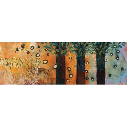 Charmed Days White Modern Wood Framed Art Print by Willson, Valerie