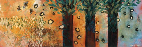 Charmed Days White Modern Wood Framed Art Print with Double Matting by Willson, Valerie