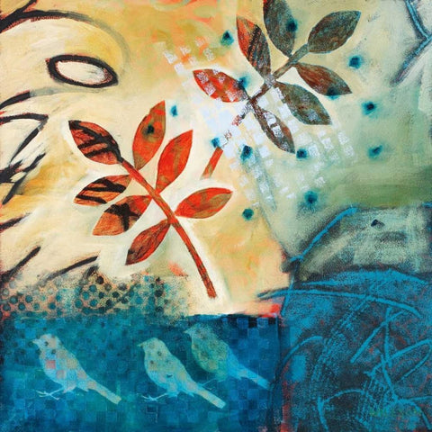 Seasons Change White Modern Wood Framed Art Print by Willson, Valerie