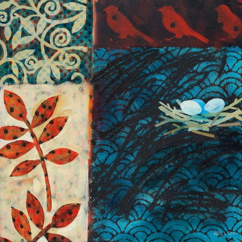 Secret Joys Black Ornate Wood Framed Art Print with Double Matting by Willson, Valerie