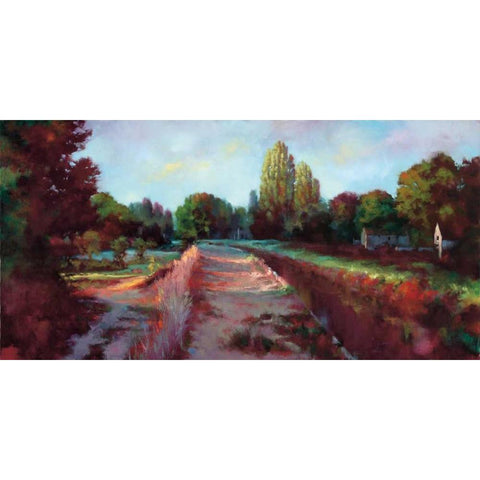 Morning Light Black Modern Wood Framed Art Print with Double Matting by Young, Donna
