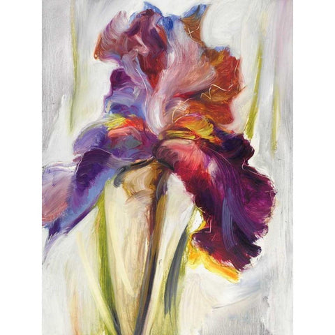 Colors of Iris I Gold Ornate Wood Framed Art Print with Double Matting by Zielinska, Maria