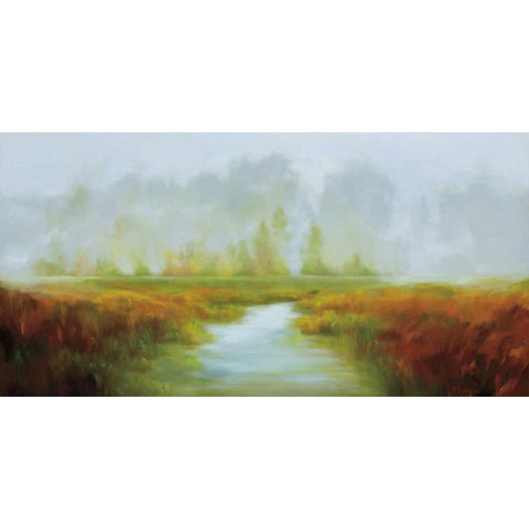 Place of Peace Black Modern Wood Framed Art Print by Zakharova, Tetiana