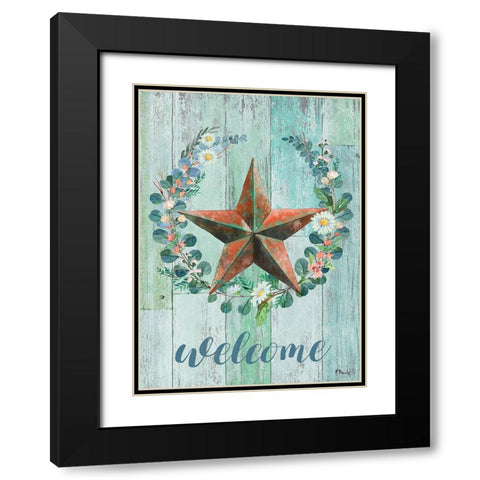 Abloom Barnstar Vertical Black Modern Wood Framed Art Print with Double Matting by Brent, Paul