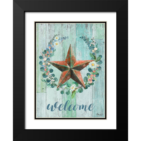 Abloom Barnstar Vertical Black Modern Wood Framed Art Print with Double Matting by Brent, Paul
