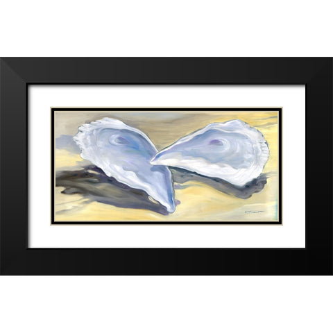 Oysters on the Sand I Black Modern Wood Framed Art Print with Double Matting by Brent, Paul