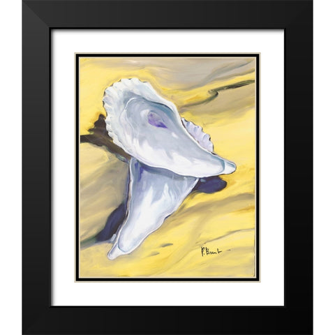 Oysters Close Up - On the Sand Black Modern Wood Framed Art Print with Double Matting by Brent, Paul