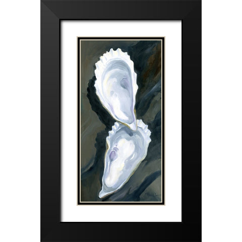 Oysters Close Up III - Dark Brown Black Modern Wood Framed Art Print with Double Matting by Brent, Paul