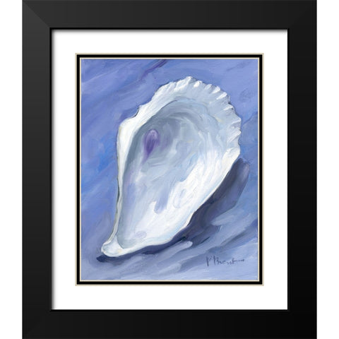 Oyster Close Up V - Blue Black Modern Wood Framed Art Print with Double Matting by Brent, Paul