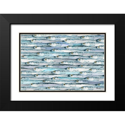 Sardinia Horizontal Black Modern Wood Framed Art Print with Double Matting by Brent, Paul