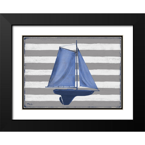 Sunny Nautical II Black Modern Wood Framed Art Print with Double Matting by Brent, Paul