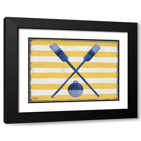 Sunny Nautical IV - Yellow Black Modern Wood Framed Art Print with Double Matting by Brent, Paul
