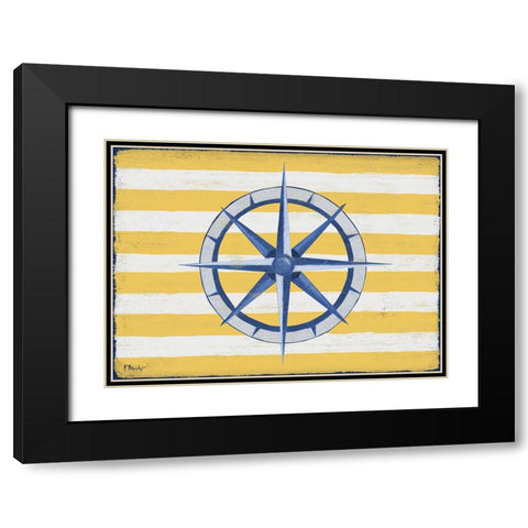 Sunny Nautical VI - Yellow Black Modern Wood Framed Art Print with Double Matting by Brent, Paul