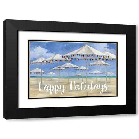 Holiday Blanco Beach I Black Modern Wood Framed Art Print with Double Matting by Brent, Paul