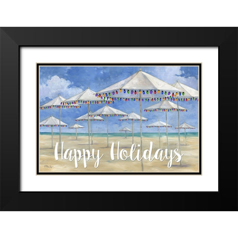 Holiday Blanco Beach I Black Modern Wood Framed Art Print with Double Matting by Brent, Paul