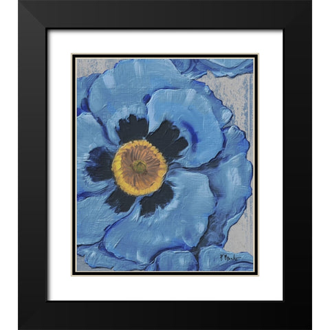 Floral Bloom VII Black Modern Wood Framed Art Print with Double Matting by Brent, Paul