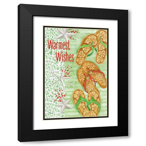 Holiday Key Largo Sandals Black Modern Wood Framed Art Print with Double Matting by Brent, Paul