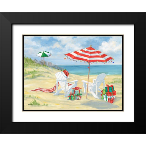 Holiday Perfect Beach I Black Modern Wood Framed Art Print with Double Matting by Brent, Paul