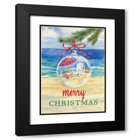 Beach Ornament Vertical Black Modern Wood Framed Art Print with Double Matting by Brent, Paul