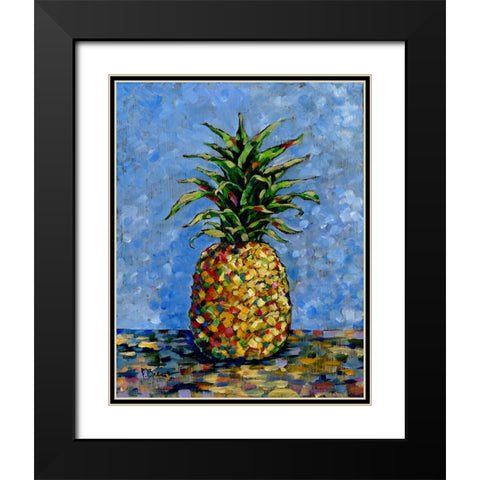 Impressions of Pineapples I Black Modern Wood Framed Art Print with Double Matting by Brent, Paul