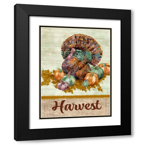 Juliette Harvest Colorful Vertical Black Modern Wood Framed Art Print with Double Matting by Brent, Paul
