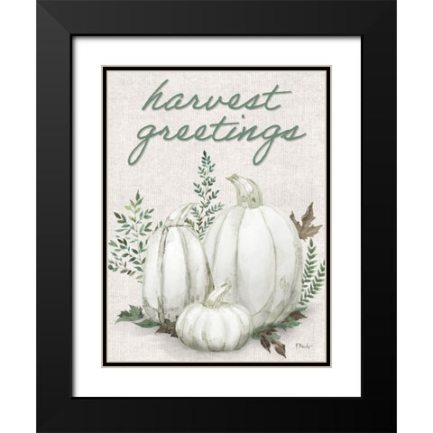 Sage Heirloom Vertical - Cream Black Modern Wood Framed Art Print with Double Matting by Brent, Paul