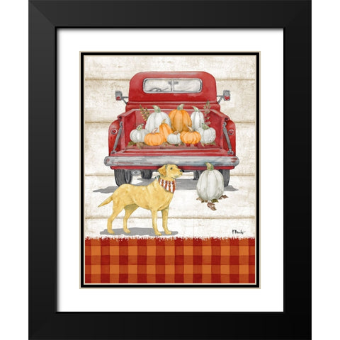 Pup-kin Truck Black Modern Wood Framed Art Print with Double Matting by Brent, Paul