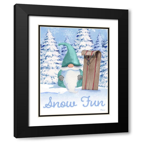 Icy Gnome Vertical Black Modern Wood Framed Art Print with Double Matting by Brent, Paul