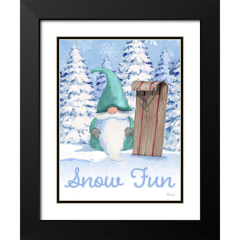 Icy Gnome Vertical Black Modern Wood Framed Art Print with Double Matting by Brent, Paul