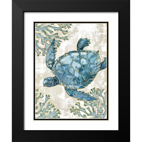 Playa Sealife Vertical I Black Modern Wood Framed Art Print with Double Matting by Brent, Paul