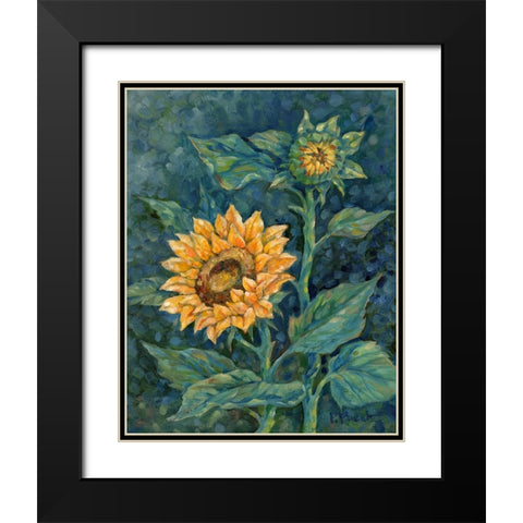 Impressions of Sunflowers II Black Modern Wood Framed Art Print with Double Matting by Brent, Paul