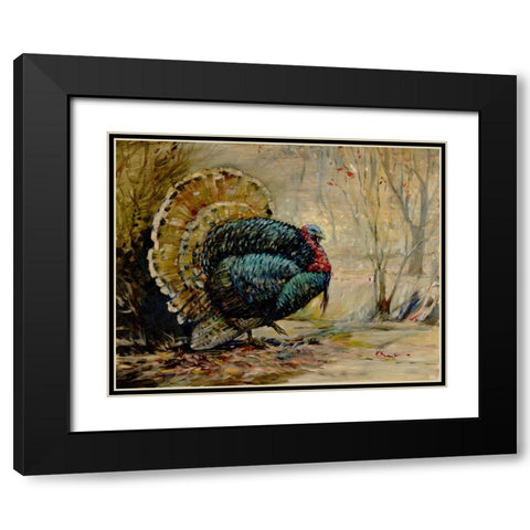 Gleaning Autumn - Turkey Black Modern Wood Framed Art Print with Double Matting by Brent, Paul