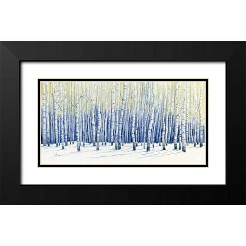 White Forest Black Modern Wood Framed Art Print with Double Matting by Brent, Paul