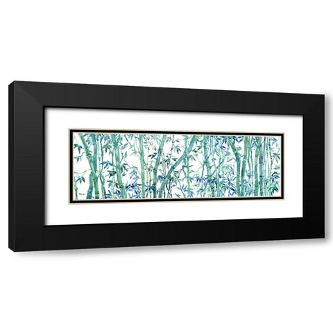Bamboo Grove Horizontal Black Modern Wood Framed Art Print with Double Matting by Brent, Paul