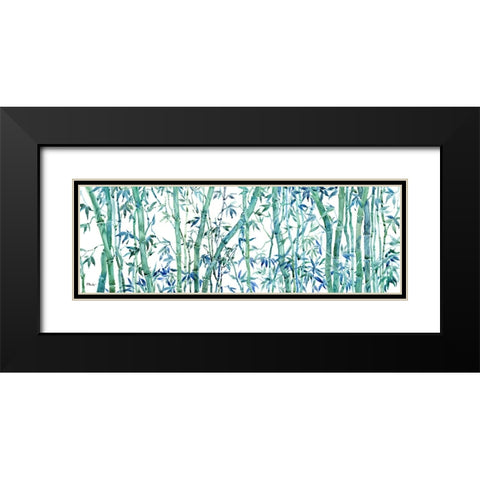 Bamboo Grove Horizontal Black Modern Wood Framed Art Print with Double Matting by Brent, Paul