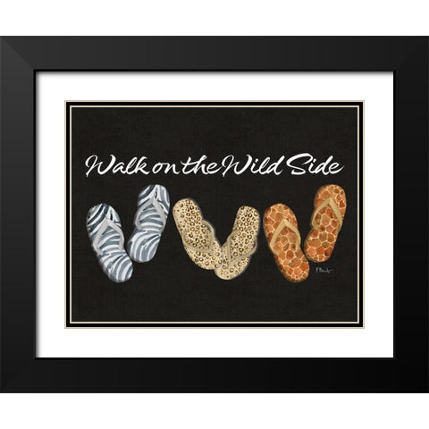 Walk on the Walk Side Horizontal Black Modern Wood Framed Art Print with Double Matting by Brent, Paul