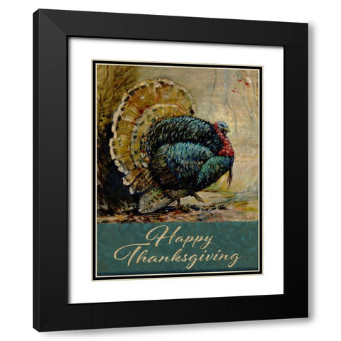 Gleaning Autumn - Turkey Vertical II Black Modern Wood Framed Art Print with Double Matting by Brent, Paul